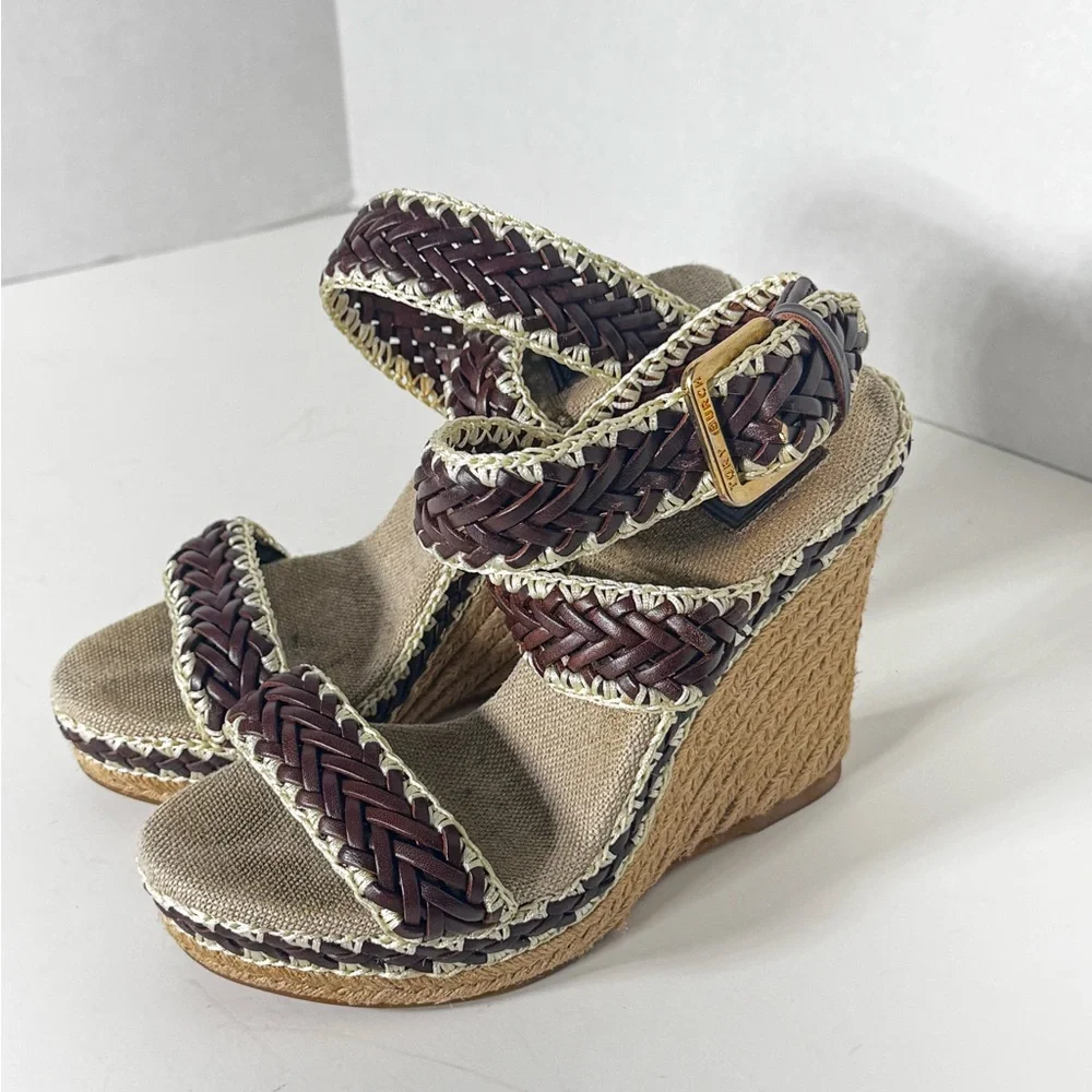 Tory Burch Lilah Wedge Sandals size 35 made in Spain